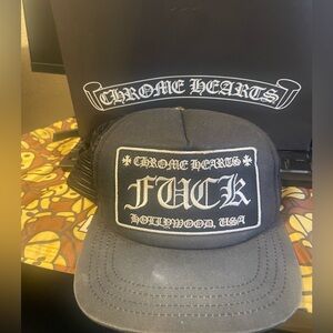 Faded Authentic Chrome hearts f*** Hollywood trucker cap